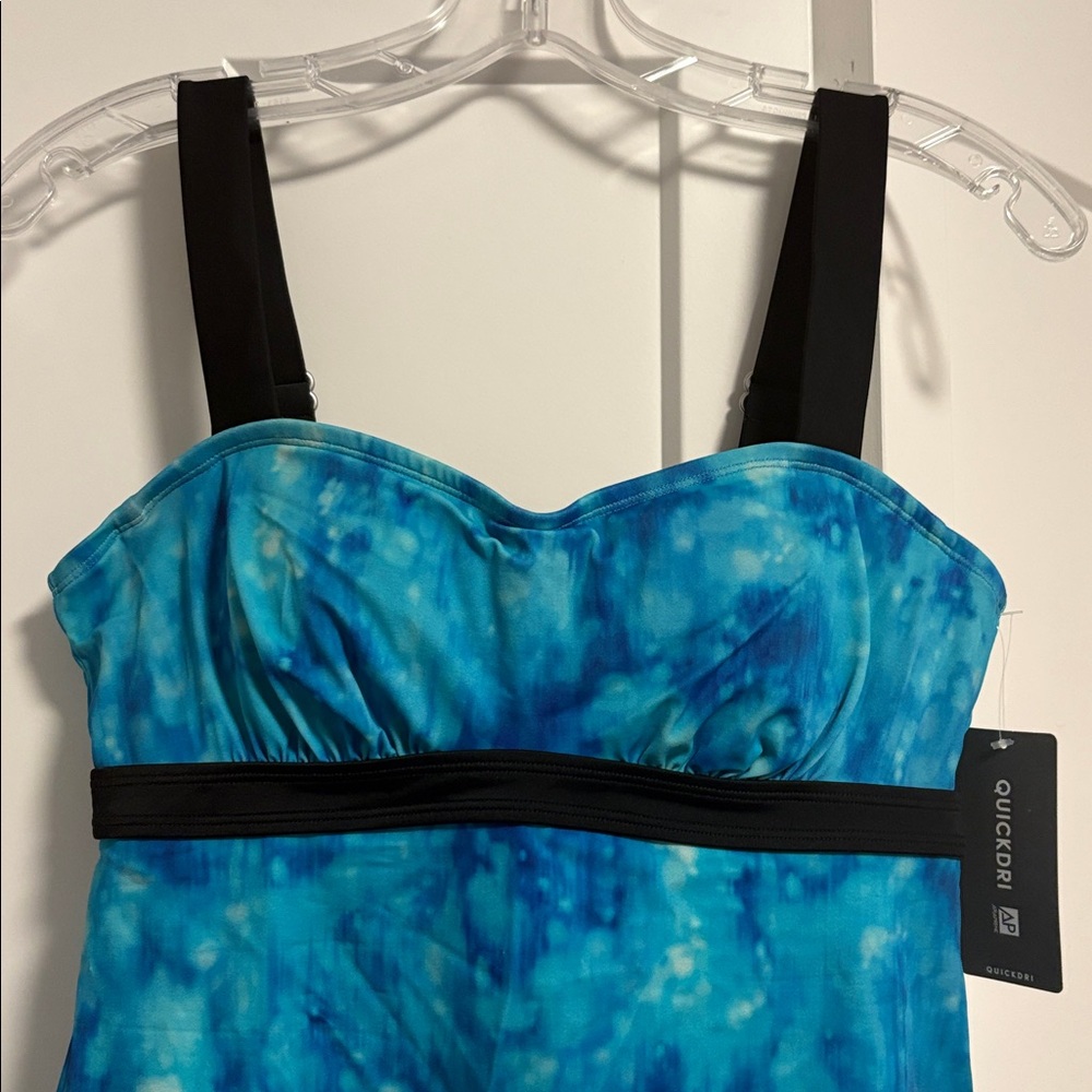NEW [Athleta] Bali Pura Bra Tankini Swimsuit Swim Top in Bora Blue Women’s 34B/C - Picture 6 of 12